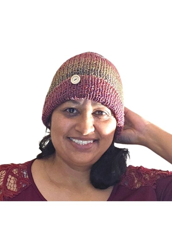 Hand Crafted Accessories - Hand Crafted Crochet Hat Handmade winter tuque Ombré hand knit beanie multicolor